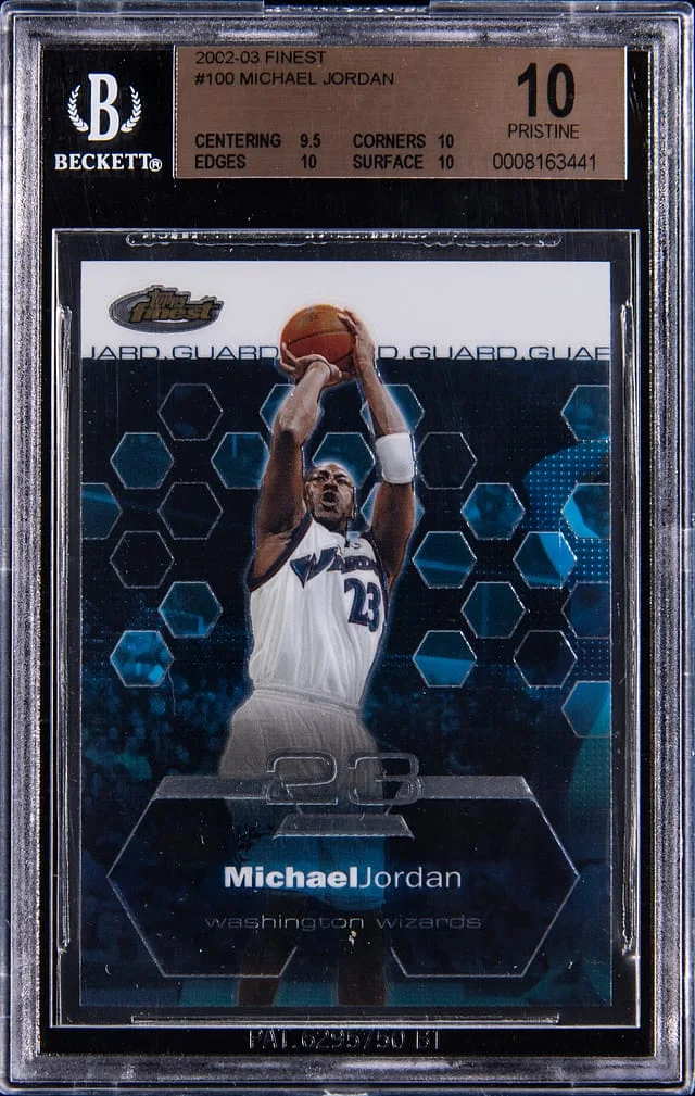 2002-03 Topps Finest Michael Jordan #100 card image