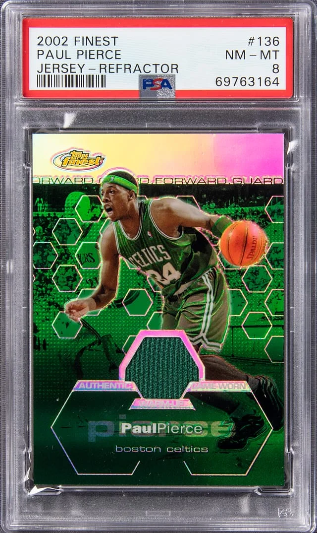 2002-03 Topps Finest Paul Pierce Jersey Refractor #136 card image