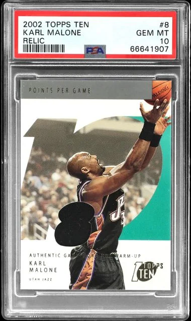 2002-03 Topps Karl Malone Ten Relic #8 card image