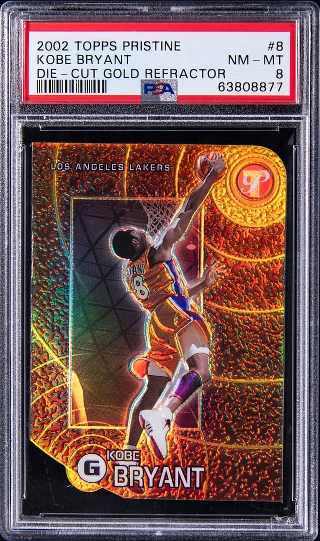2002-03 Topps Kobe Bryant Pristine Die-Cut Gold Refractor #8 card image