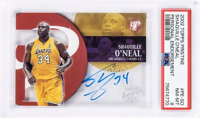 2002-03 Topps Shaquille O'Neal Pristine Personal Endorsement #PE-SO card image