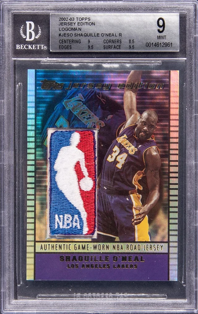 2002-03 Topps Shaquille O'Neal Jersey Edition Logoman Road #SO card image