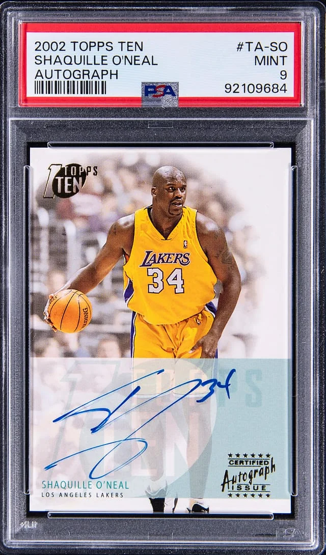 2002-03 Topps Shaquille O'Neal Ten Autograph #TA-SO card image