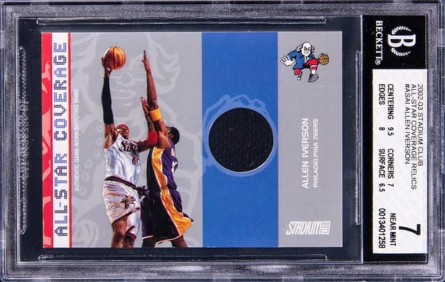 2002-03 Topps Stadium Club Allen Iverson All-Star Coverage Relics #ASAI card image