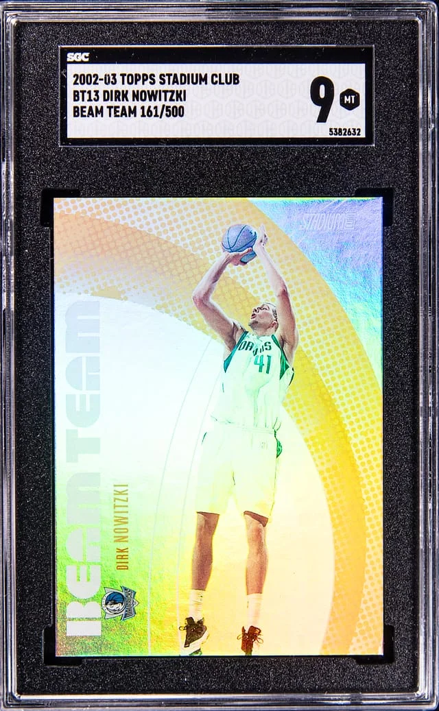 2002-03 Topps Stadium Club Dirk Nowitzki Beam Team #BT13 card image