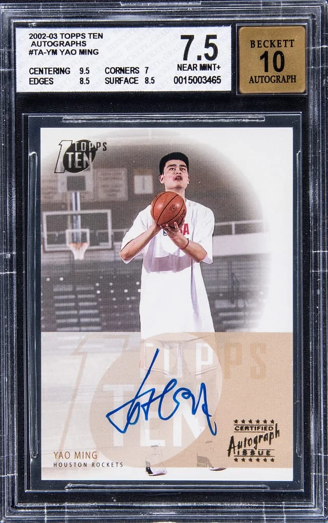2002-03 Topps Yao Ming Ten Autograph #TA-YM card image