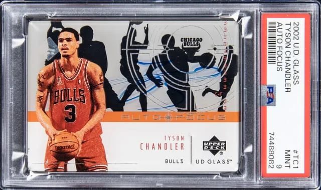 2002-03 U.D Glass Auto Focus Tyson Chandler #TC1 card image
