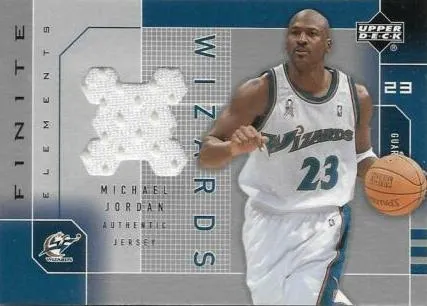 2002-03 Upper Deck Finite Michael Jordan Elements Jerseys #MJ-J card image