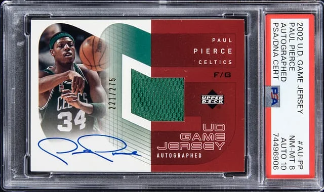 2002-03 Upper Deck Game Jersey Paul Pierce Autograph #AU-PP card image