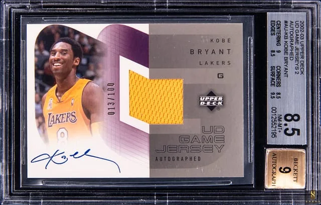 2002-03 Upper Deck Kobe Bryant UD Game Jerseys 2 Autographed #AU-KB card image