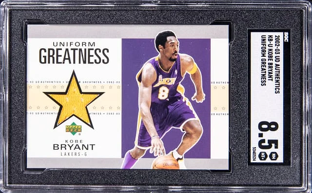 2002-03 Upper Deck Kobe Bryant Authentics Uniform Greatness #KB-U card image