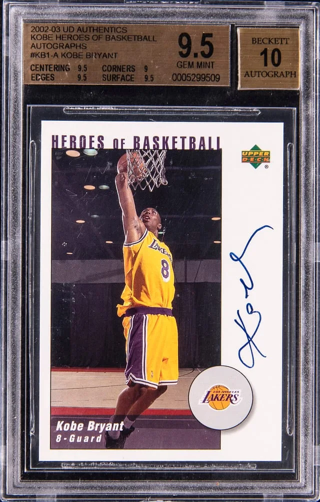 2002-03 Upper Deck Kobe Bryant Authentics Kobe Heroes of Basketball Autographs #KB1-A card image