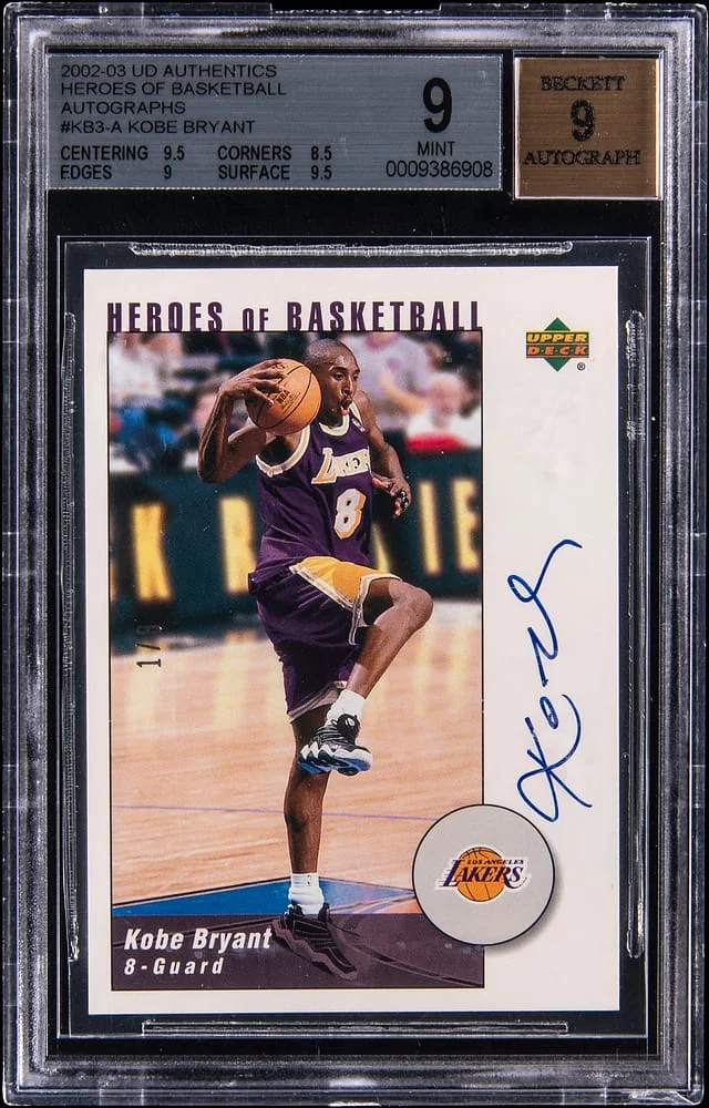 2002-03 Upper Deck Kobe Bryant Authentics Heroes of Basketball #KB3-A card image