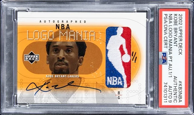 2002-03 Upper Deck Kobe Bryant NBA Logo Mania Patches Autograph #KB3-NBA card image