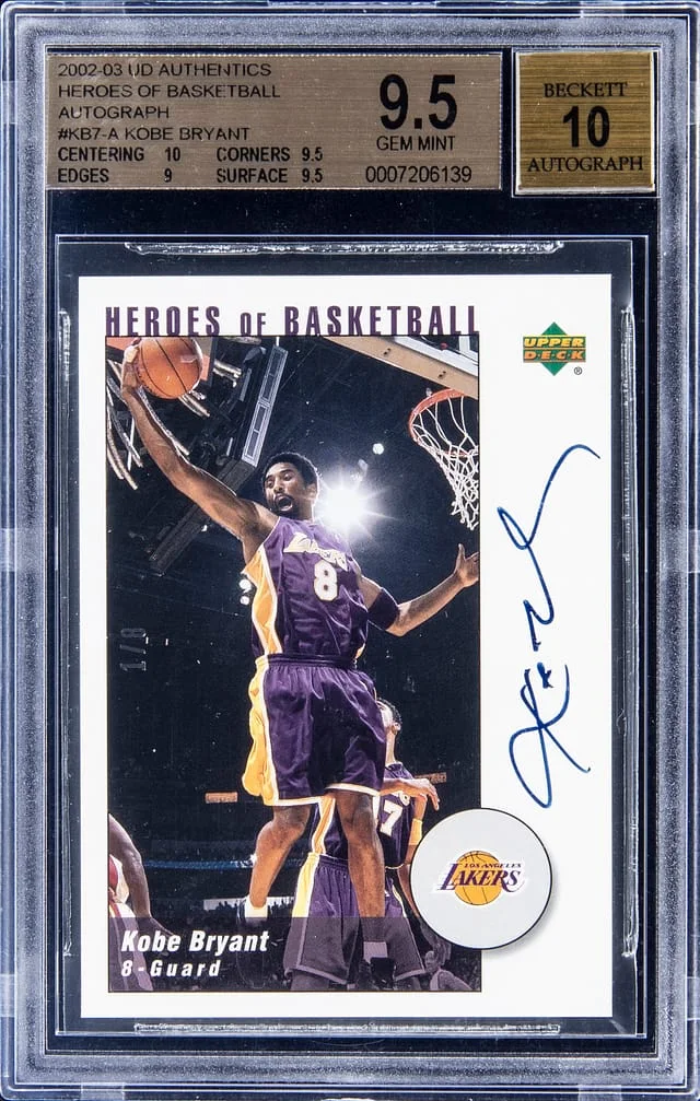 2002-03 Upper Deck Kobe Bryant Authentic Heroes of Basketball Autograph #KB7-A card image