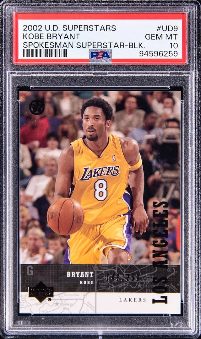 2002-03 Upper Deck Kobe Bryant Superstars Spokesman Superstar Black #UD9 card image