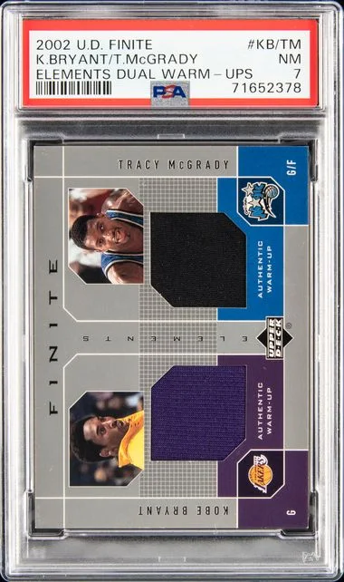 2002-03 Upper Deck Kobe Bryant/Tracy Mcgrady Finite Elements Dual Warm-Ups #KB/TM card image