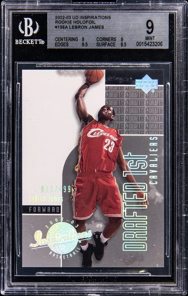2002-03 Upper Deck LeBron James Inspirations Holofoil #156A card image