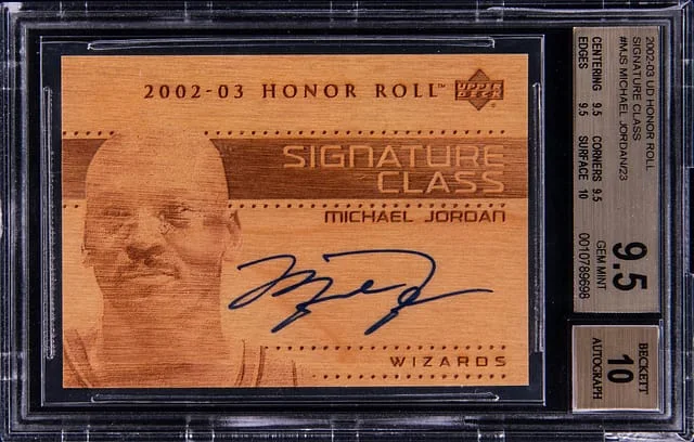 2002-03 Upper Deck Michael Jordan Honor Roll Signature Class #MJ-S card image