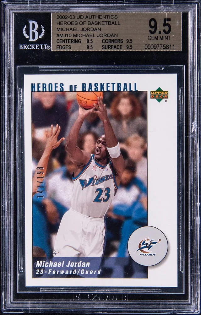 2002-03 Upper Deck Michael Jordan Authentics Heroes of Basketball #MJ10 card image