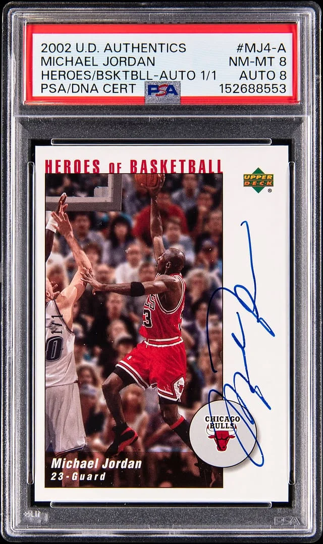 2002-03 Upper Deck Michael Jordan Authentics Heroes of Basketball Autographs #MJ4-A card image