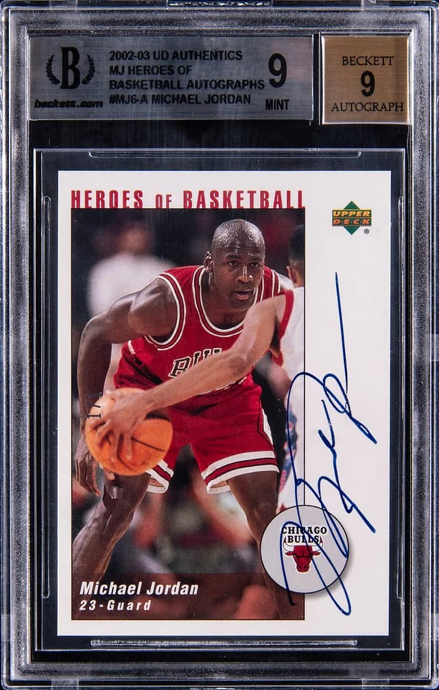 2002-03 Upper Deck Michael Jordan Authentics MJ Heroes of Basketball Autographs #MJ6-A card image