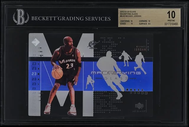 2002-03 Upper Deck Michael Jordan Glass Magnifying Glass #MJM card image