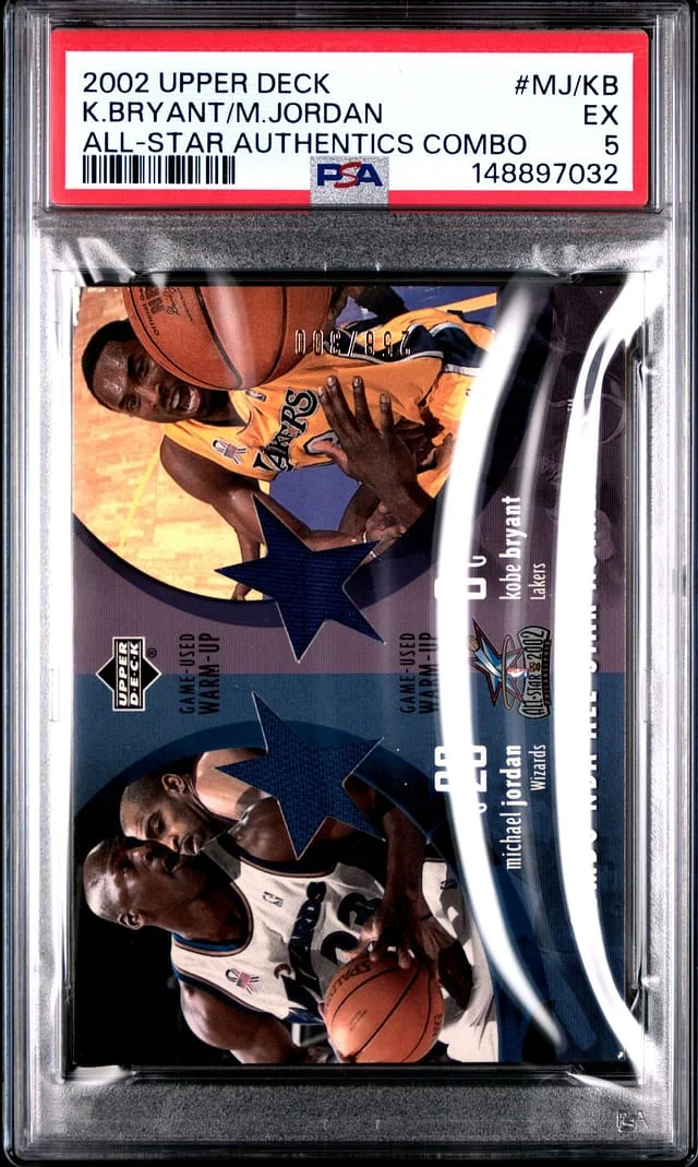 2002-03 Upper Deck Michael Jordan/Kobe Bryant Game-Used Comba NBA All-Star Authentics #MJ/KB card image
