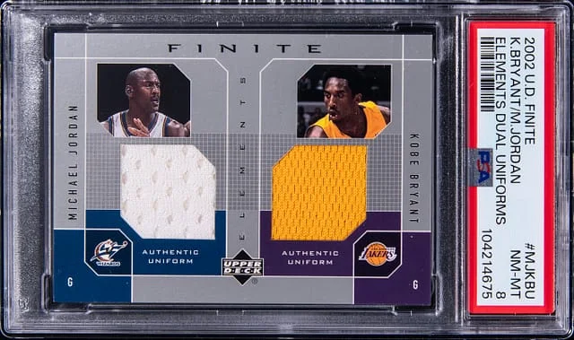 2002-03 Upper Deck Michael Jordan/Kobe Bryant Finite Elements Dual Uniforms #MJ/KB-U card image