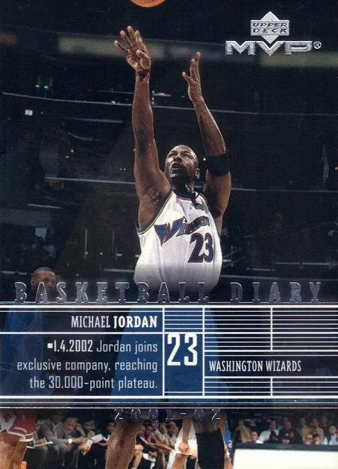 2002-03 Upper Deck MVP Michael Jordan Basketball Diary #B1 card image