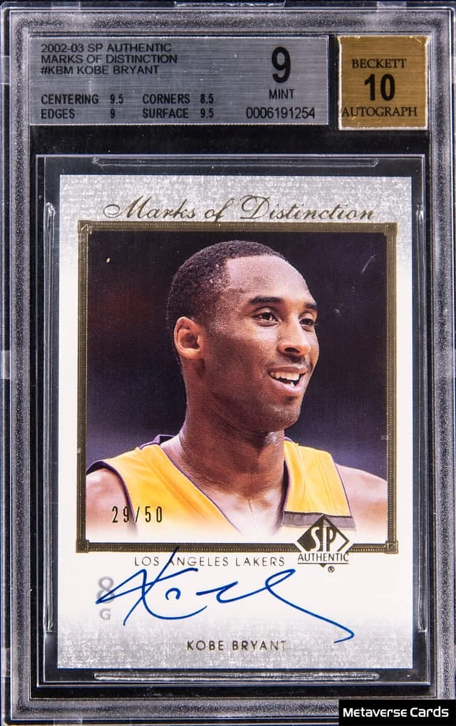 2002-03 Upper Deck SP Authentic Kobe Bryant Marks of Distinction #KB-M card image