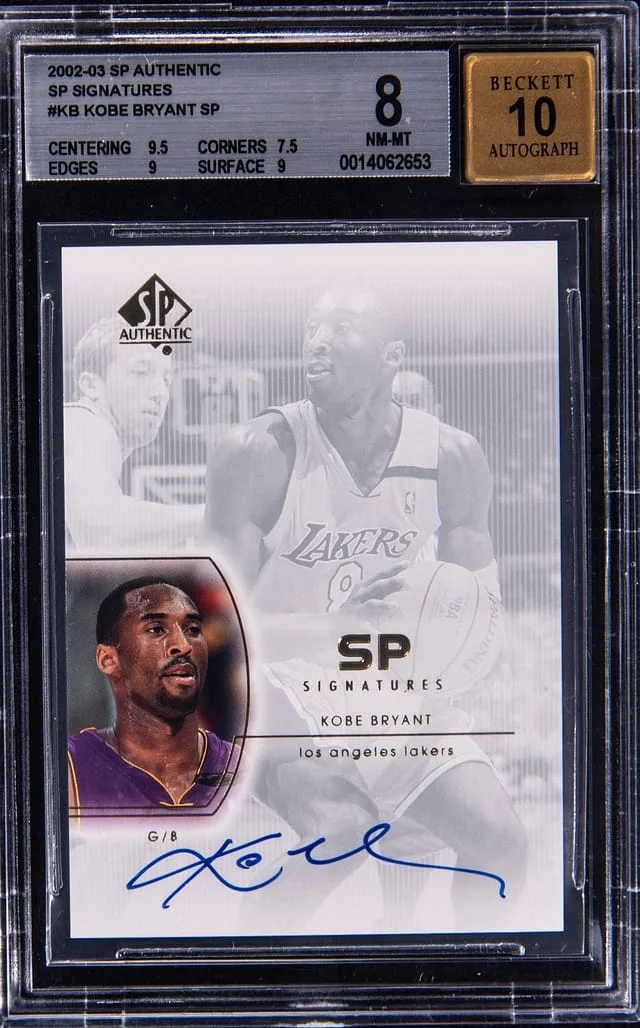 2002-03 Upper Deck SP Authentic Kobe Bryant SP Signatures #KB card image
