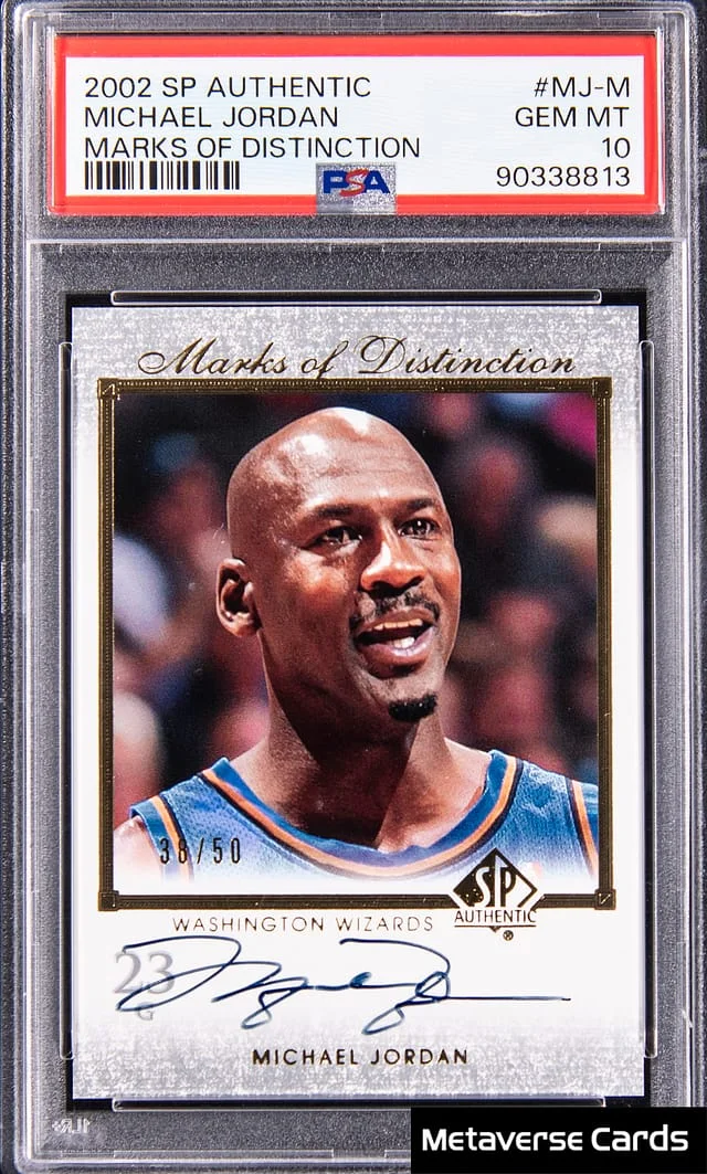 2002-03 Upper Deck SP Authentic Michael Jordan Marks Of Distinction #MJ-M card image