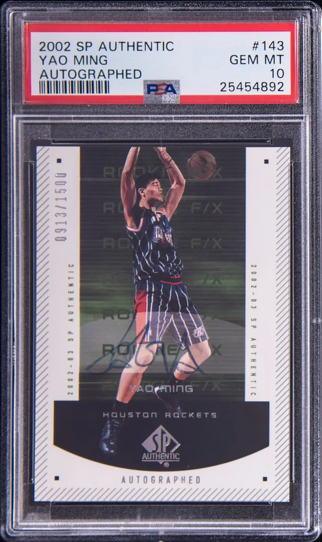 2002-03 Upper Deck SP Authentic Yao Ming Autographed #143 card image