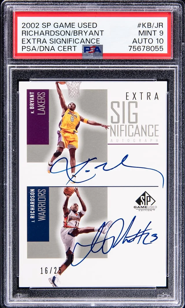 2002-03 Upper Deck SP Game Used Kobe Bryant/Jason Richardson Extra Significance #KB/JR card image