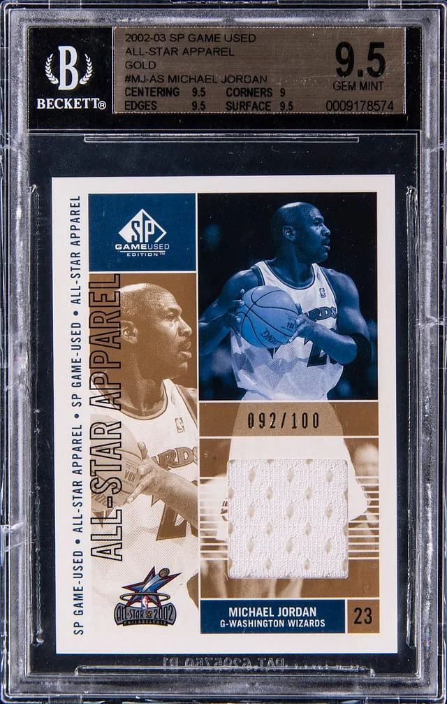 2002-03 Upper Deck SP Game Used Michael Jordan All-Star Apparel #MJ-AS card image