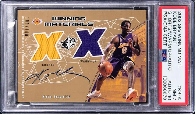 2002-03 Upper Deck SPx Kobe Bryant Winning Materials Shorts/Warm-Up Autograph #KB-A card image