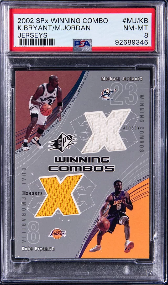 2002-03 Upper Deck SPx Michael Jordan/Kobe Bryant Winning Combo Jerseys #MJ/KB card image