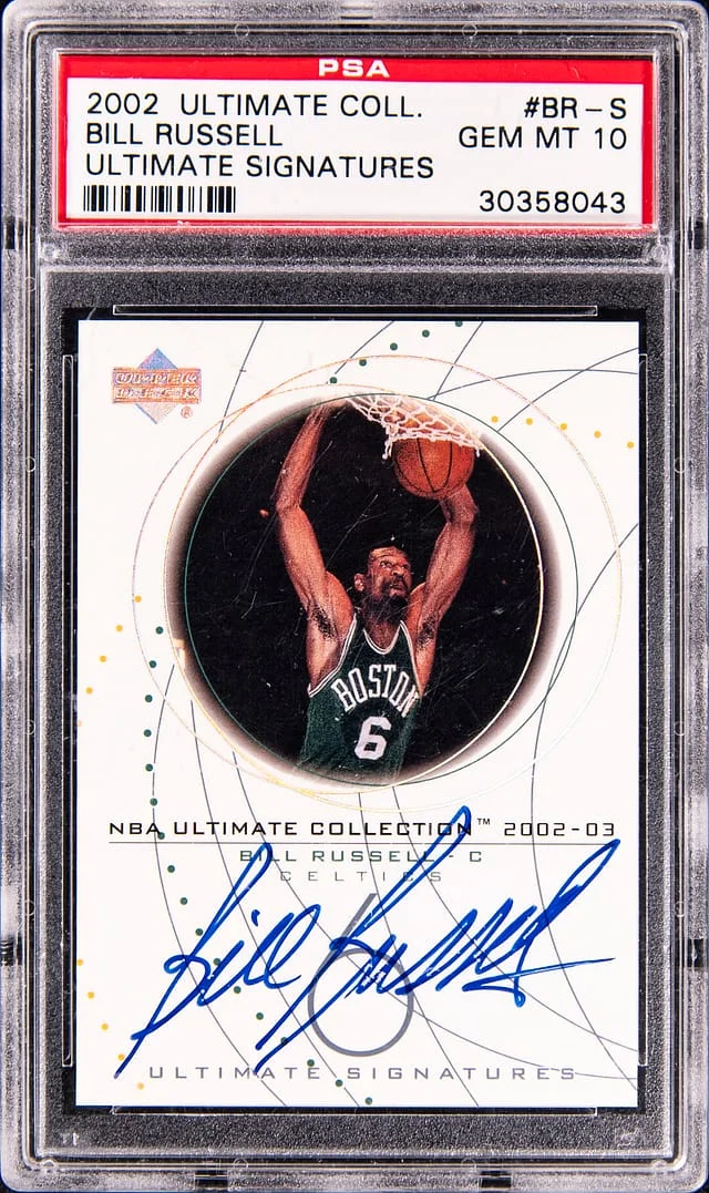 2002-03 Upper Deck Ultimate Collection Bill Russell Ultimate Signatures #BR-S card image