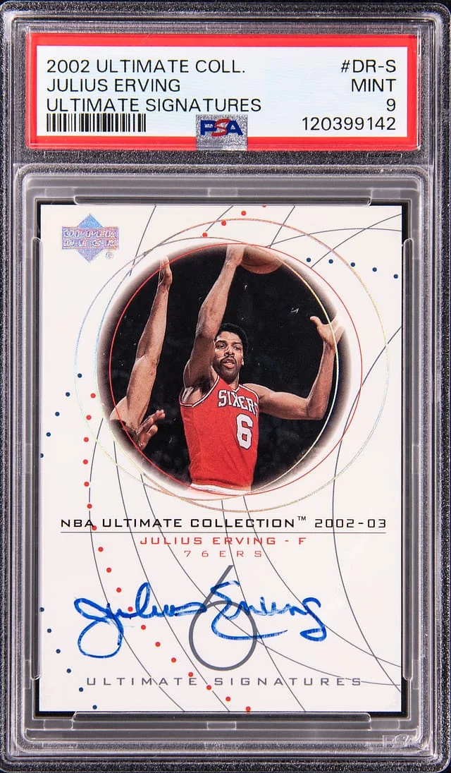2002-03 Upper Deck Ultimate Collection Julius Erving Ultimate Signatures #DR-S card image