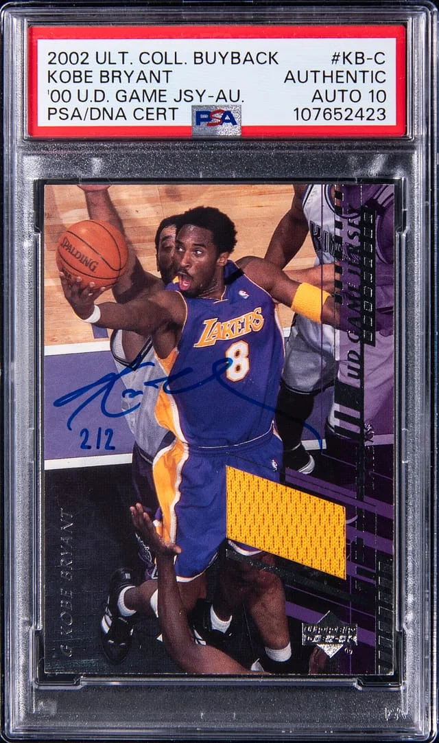 2002-03 Upper Deck Ultimate Collection Kobe Bryant Buyback Autographs '00 UD Game Jersey #KB-C card image