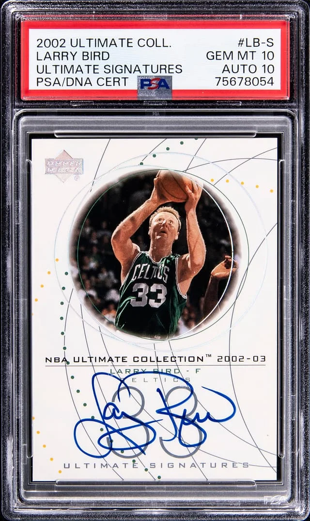 2002-03 Upper Deck Ultimate Collection Larry Bird Ultimate Signatures #LB-S card image