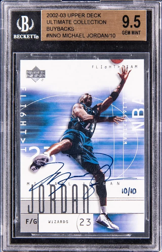2002-03 Upper Deck Ultimate Collection Michael Jordan Buyback 2001 Upper Deck Legends Autograph #1 card image