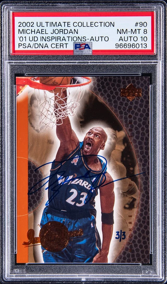 2002-03 Upper Deck Ultimate Collection Michael Jordan 01-02 Inspirations Buyback Autograph #90 card image