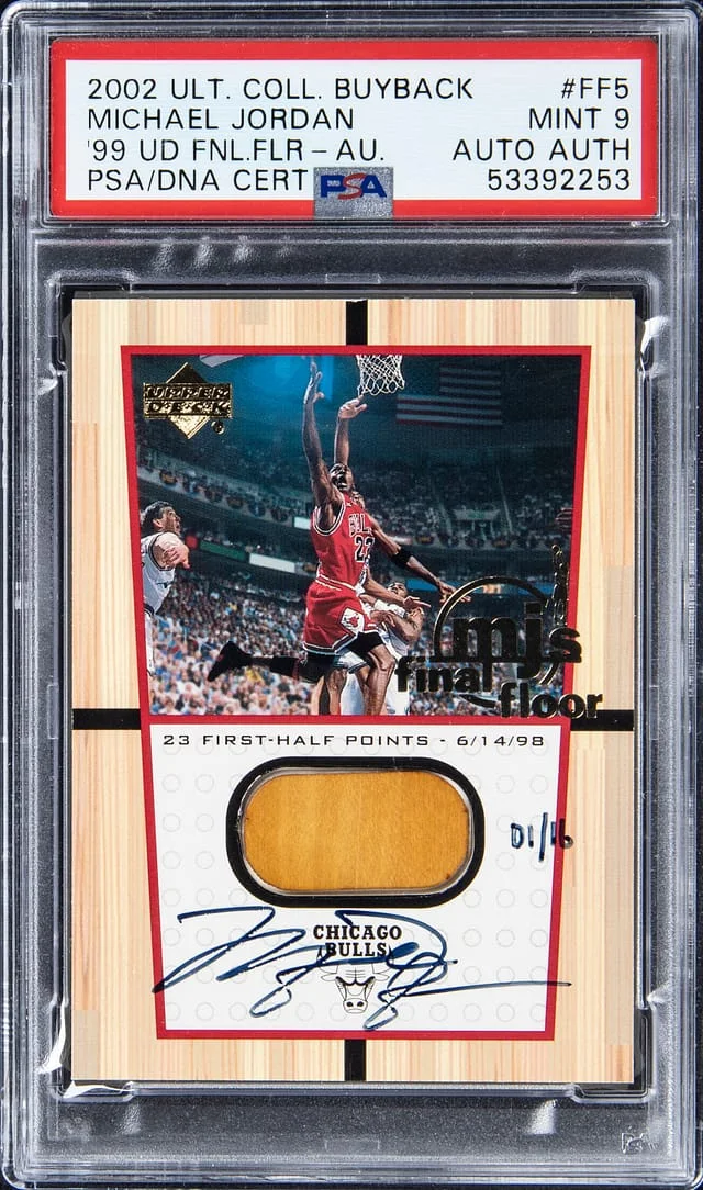2002-03 Upper Deck Ultimate Collection Michael Jordan Buyback '99 Upper Deck Final Floor Autograph #FF5 card image