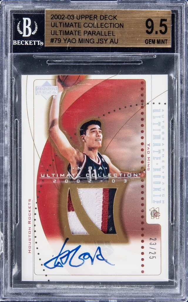 2002-03 Upper Deck Ultimate Collection Yao Ming Autographed Patch #79 card image