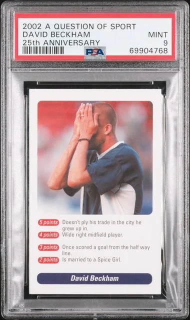 2002 A Question Of Sport Anniversary David Beckham #25th card image