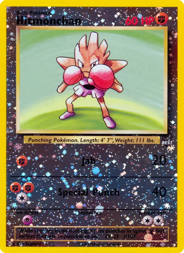 2002 Best of Game Hitmonchan Promo #2/9 Promo card image
