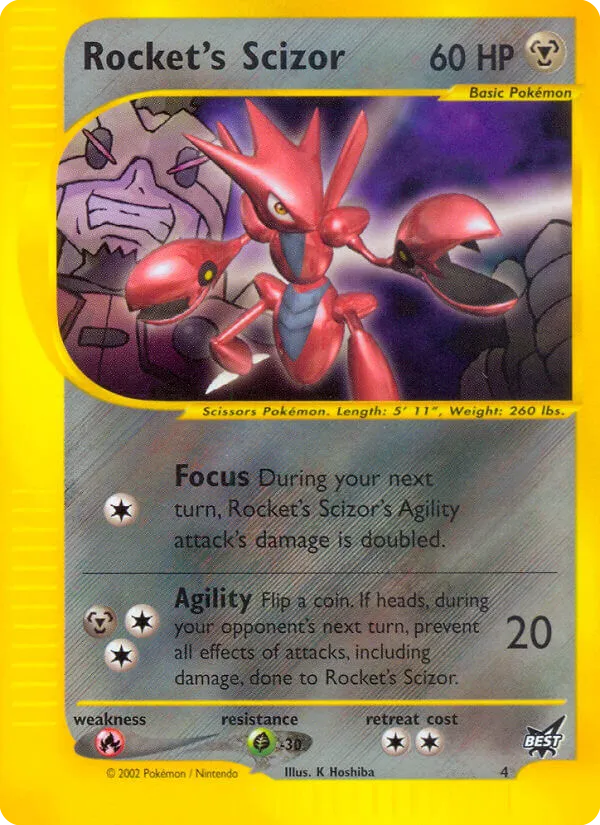 2002 Best of Game Rocket's Scizor Promo #4/9 Promo card image