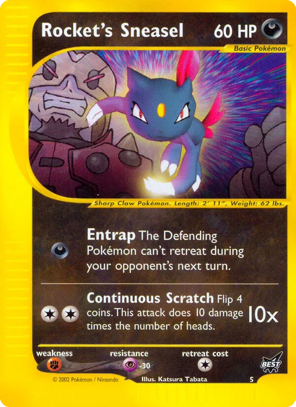 2002 Best of Game Rocket's Sneasel Promo #5/9 Promo card image